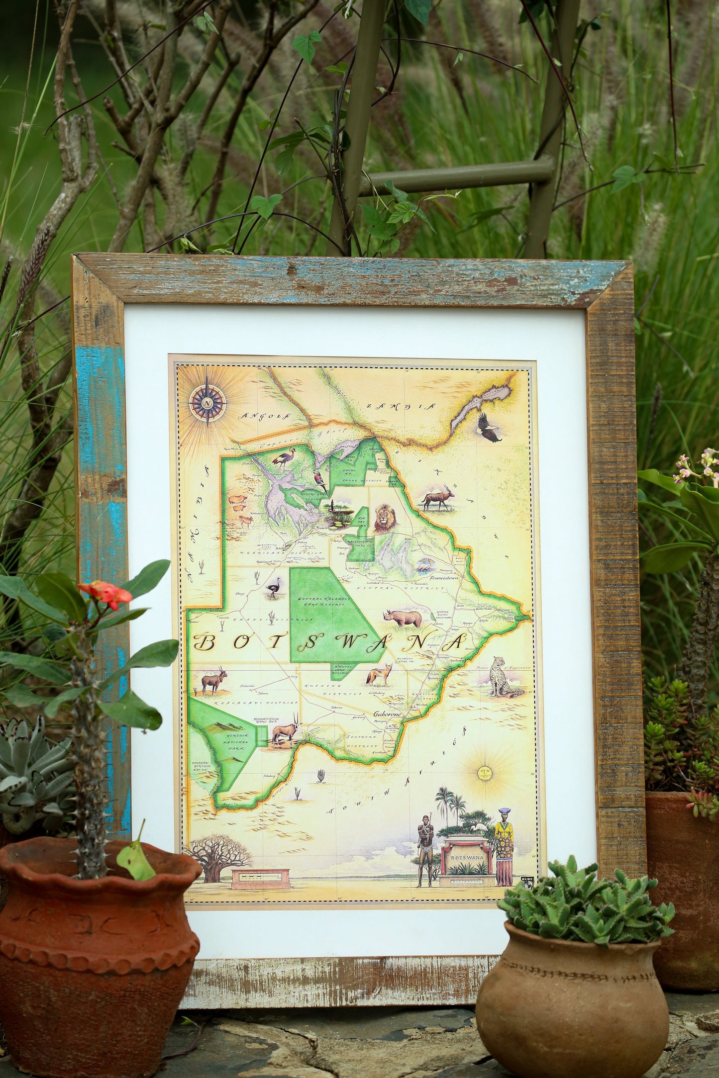 KHEM FRAME BOTSWANA MAP