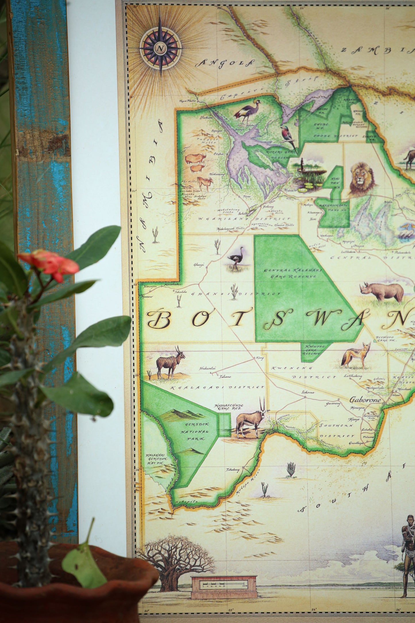 KHEM FRAME BOTSWANA MAP