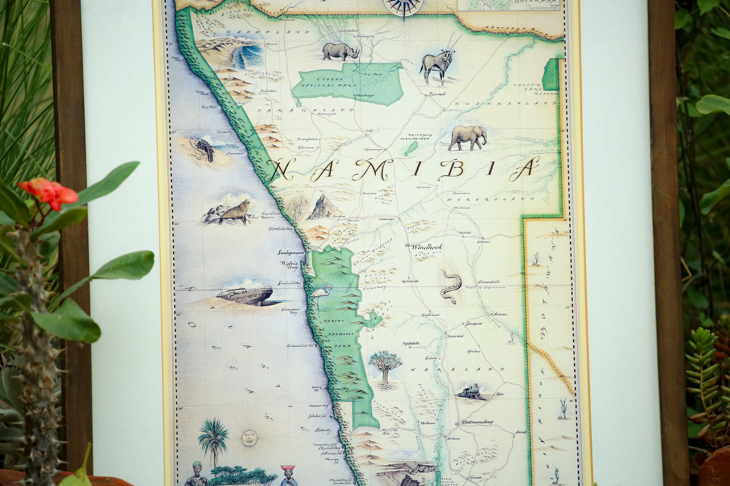 Namibia map in tube