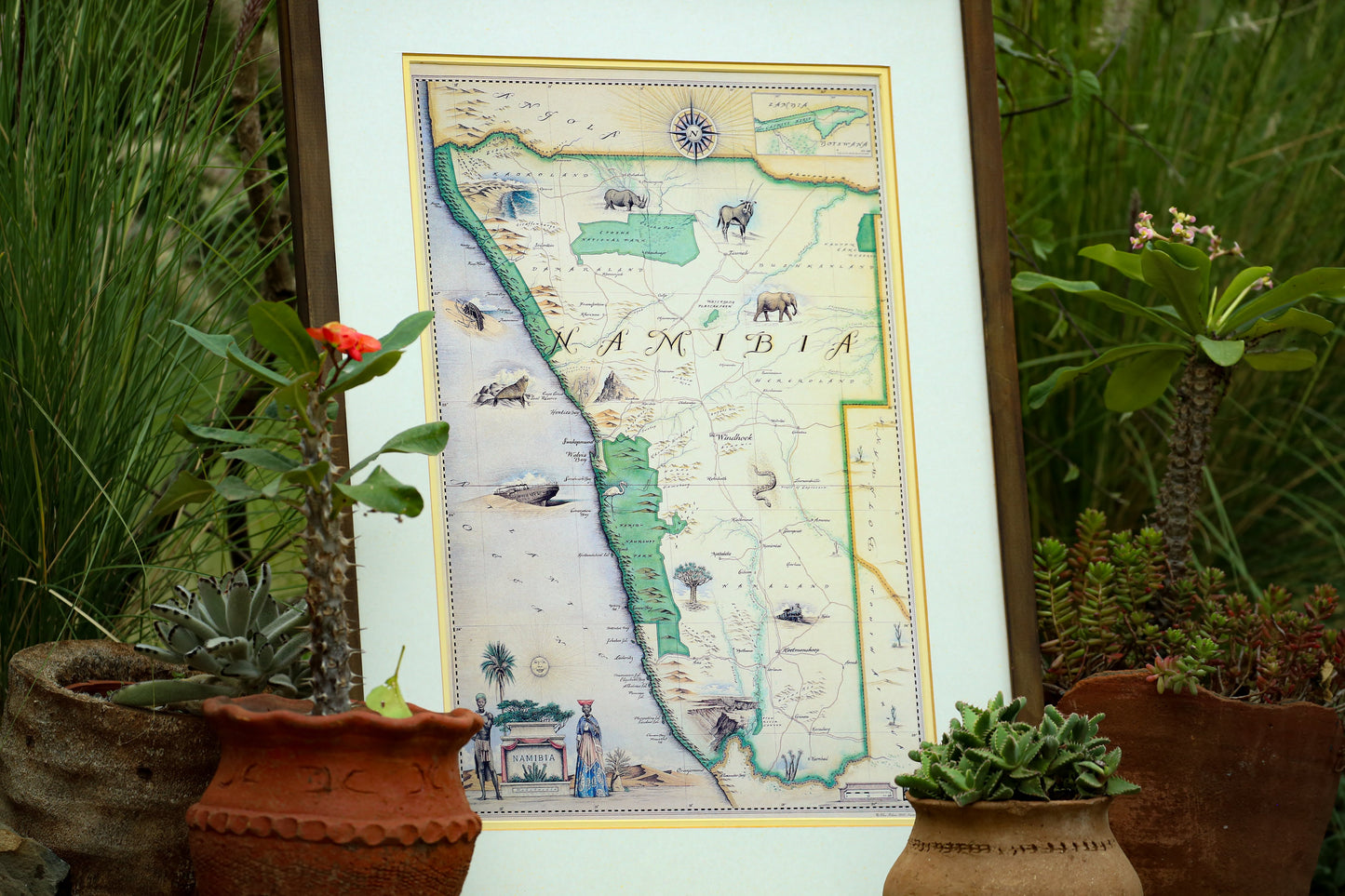 Namibia map in tube