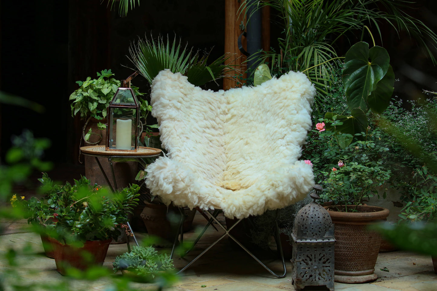 BR Sheepskin Sling Chair