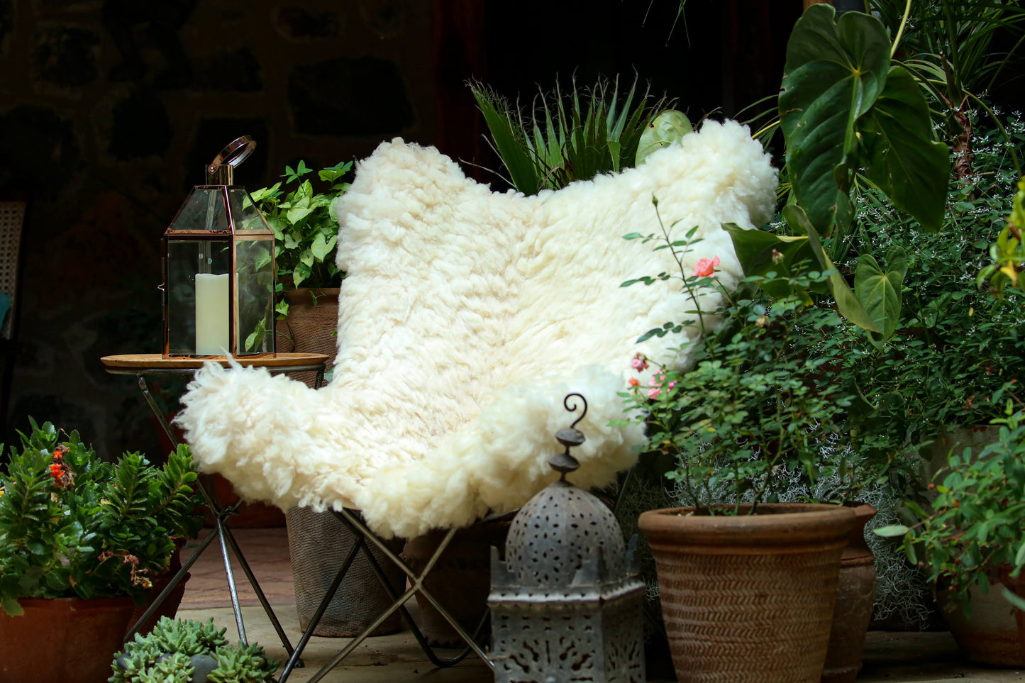 BR Sheepskin Sling Chair