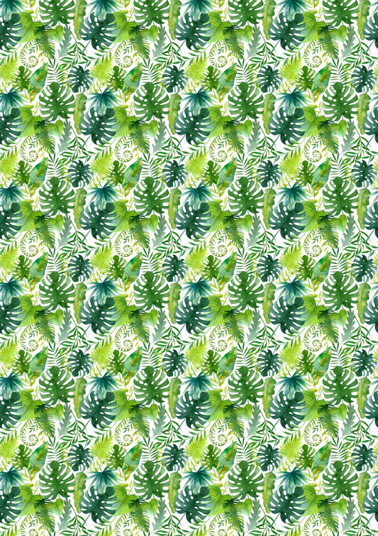 Jungle leaves A1 wrapping paper