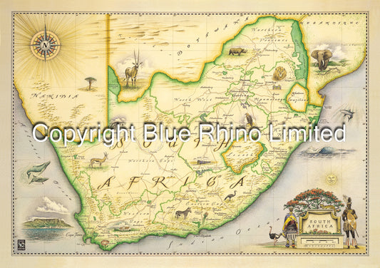 SOUTH AFRICA MAP IN TUBE  MT/9