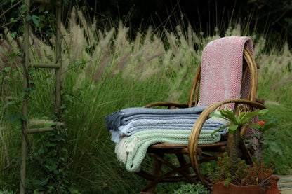 LUXURY REVERSIBLE DIAMOND RED THROW