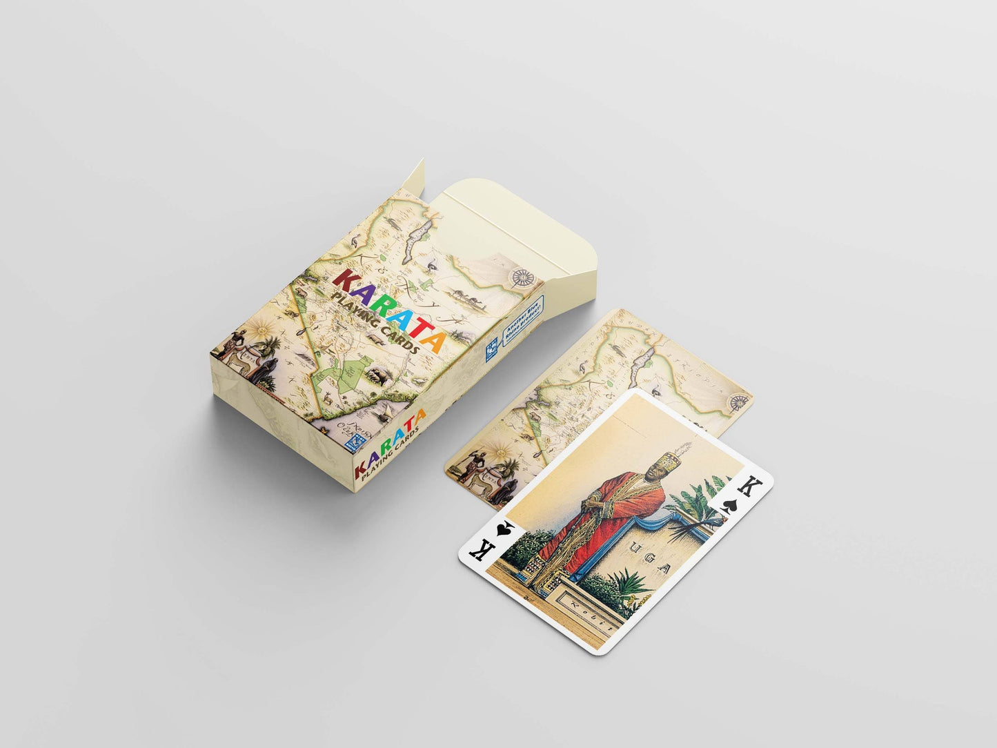 Kenya map playing cards, artist edition deck, from Blue Rhino