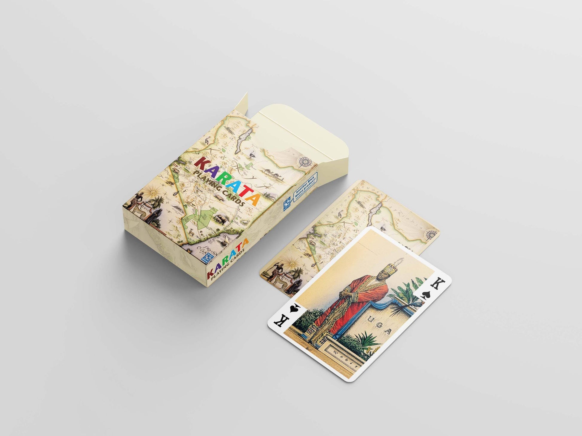 Kenya map playing cards, artist edition deck, from Blue Rhino