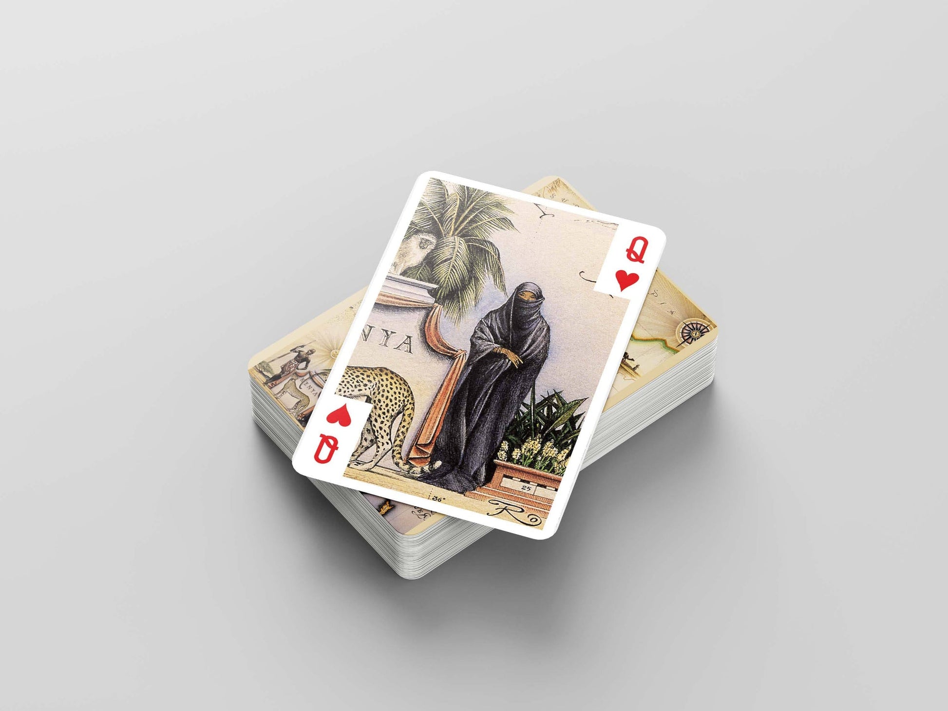 Kenya map playing cards, artist edition deck, from Blue Rhino