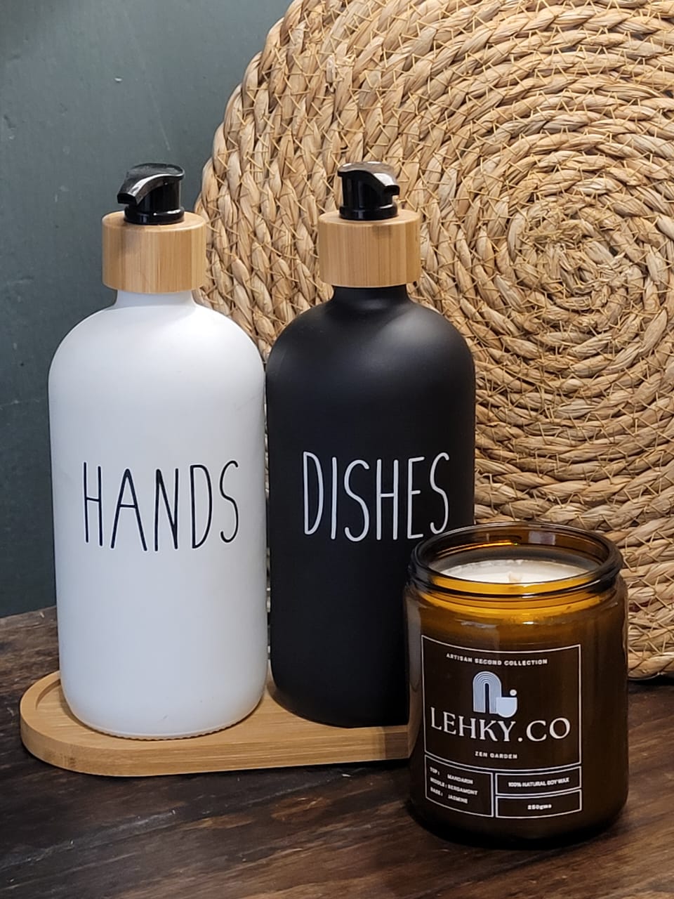 Hands and Dishes jars set of 2