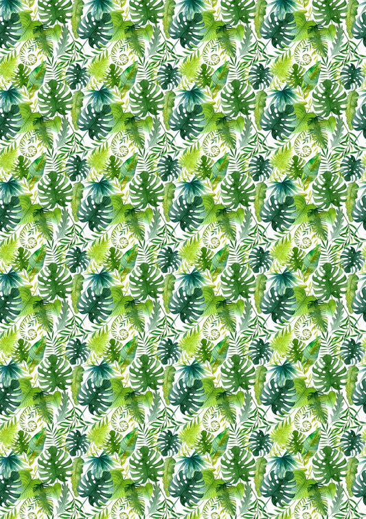 Jungle leaves A1 wrapping paper
