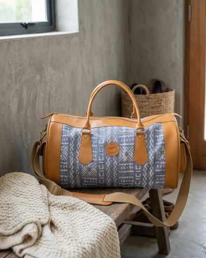 Br Duffel bag (Leather & Mud cloth)
