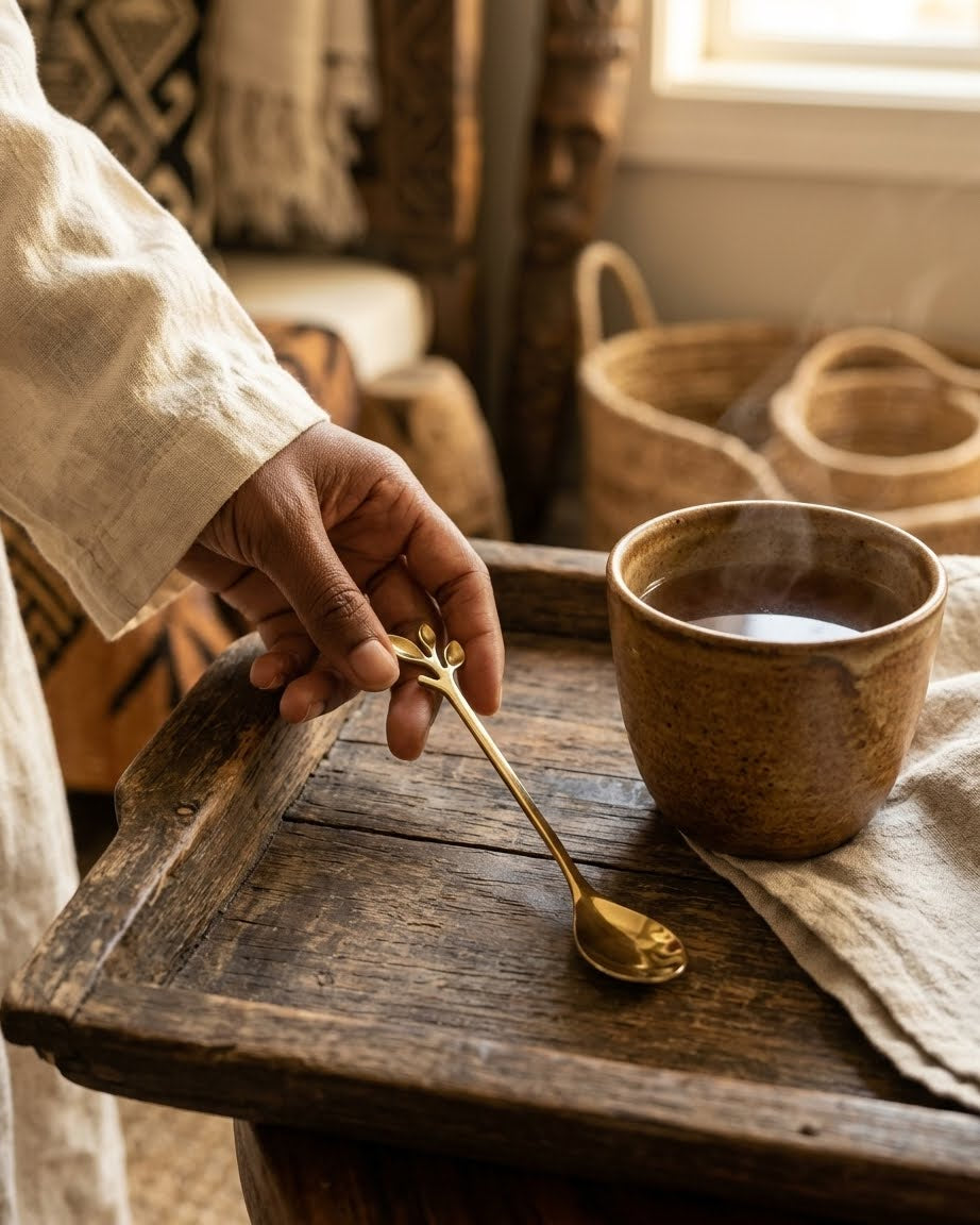BR GOLD TEA SPOON (SMALL)