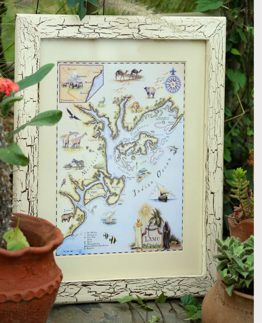 BR FRAMED LAMU MAP