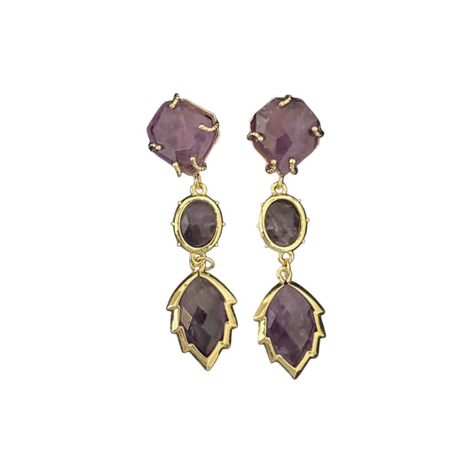 Estones ese143 amethyst earrings
