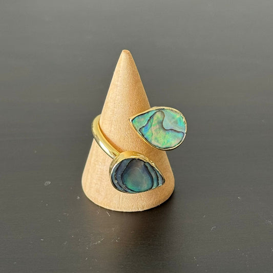 estones esr147 abalone shell ring