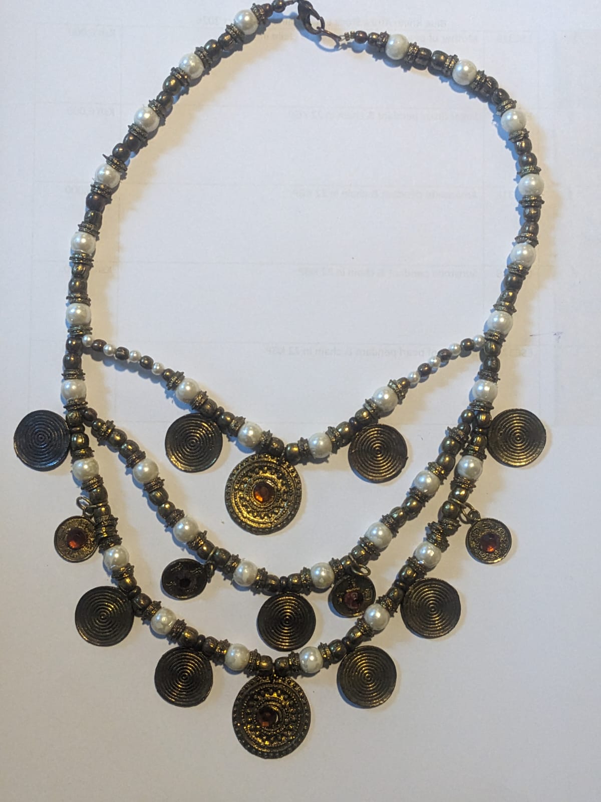 India dhora coin silver necklace