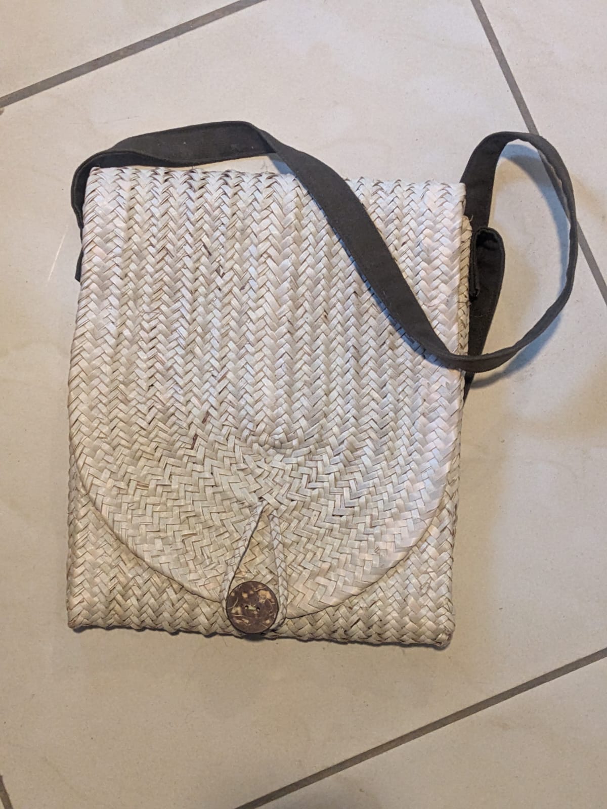 Palm leaf sling bag
