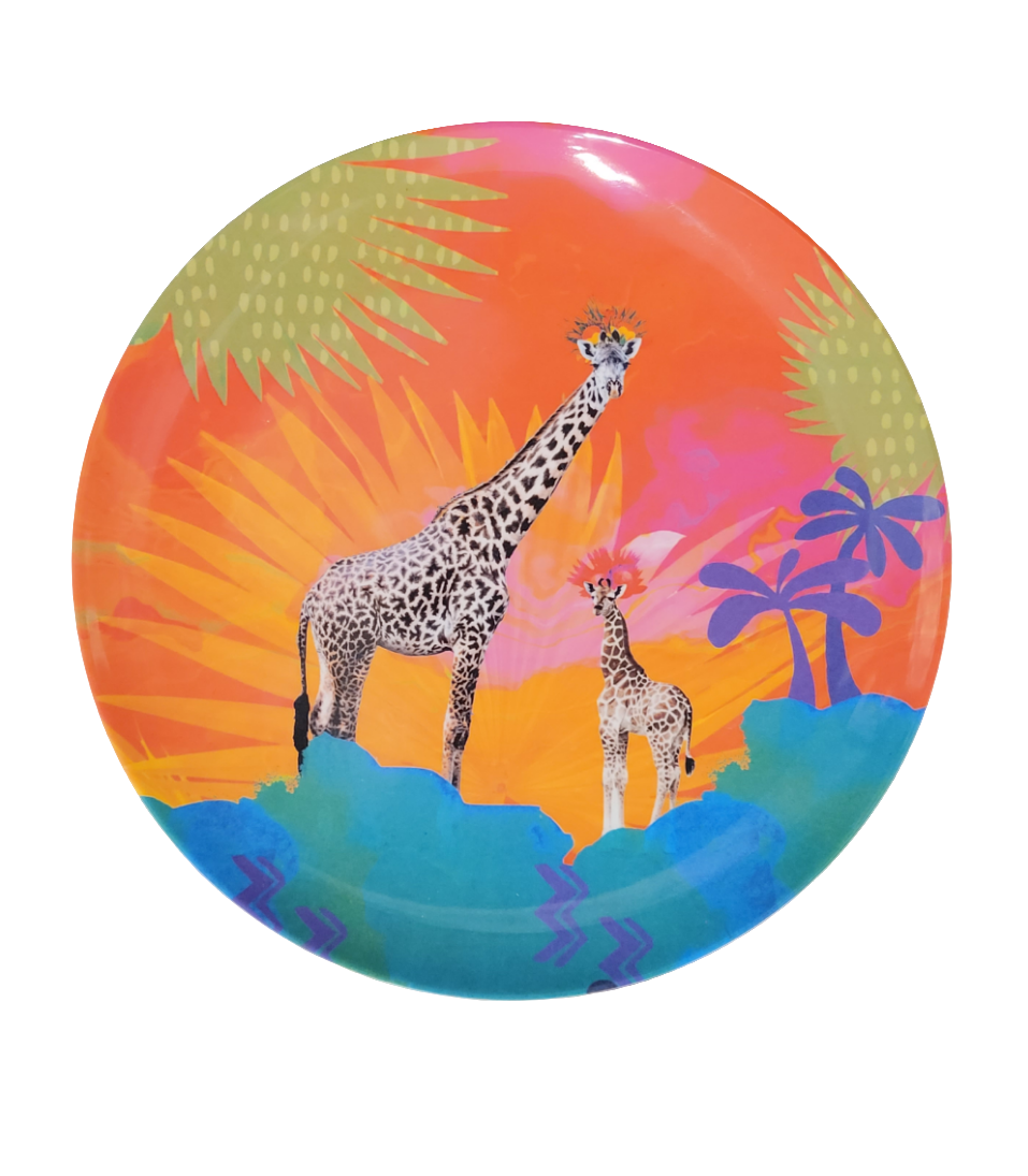 RAINBOW GIRAFFE PLATE S