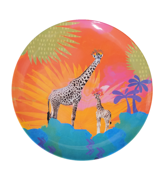 RAINBOW GIRAFFE PLATE S