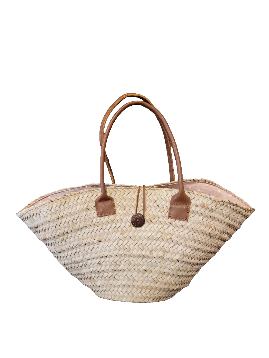 Hand woven palm basket S