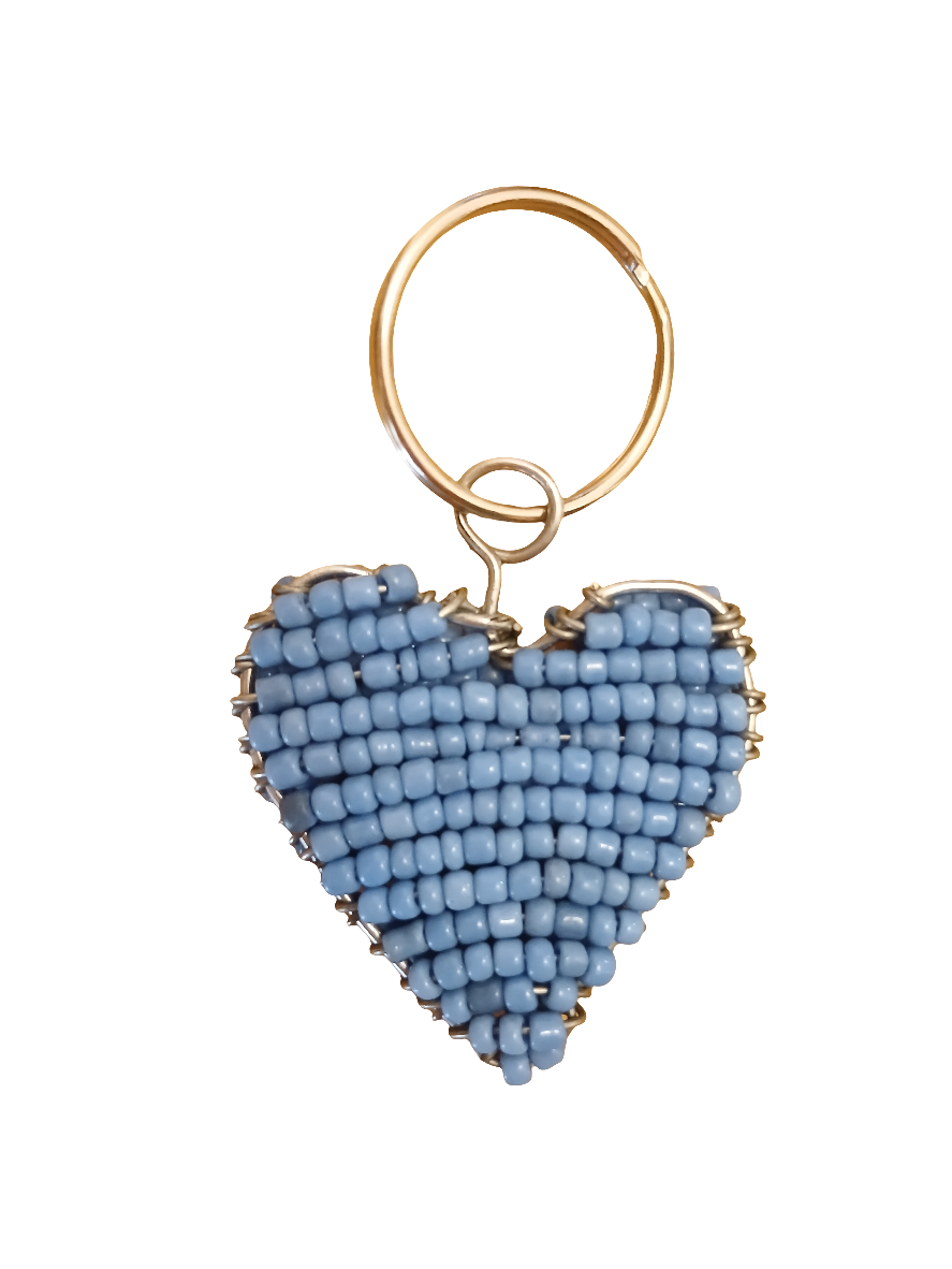 Heart beaded keyring