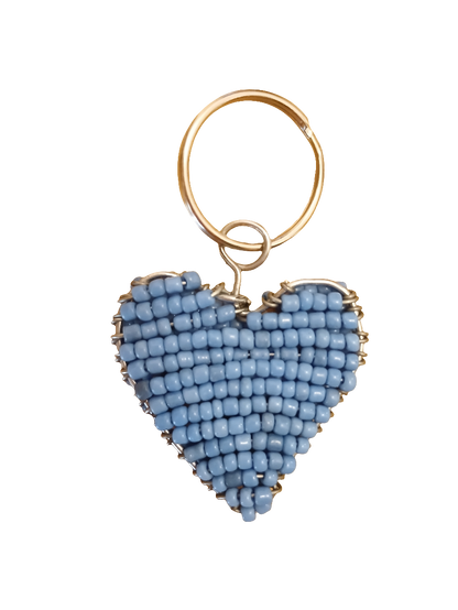 Heart beaded keyring