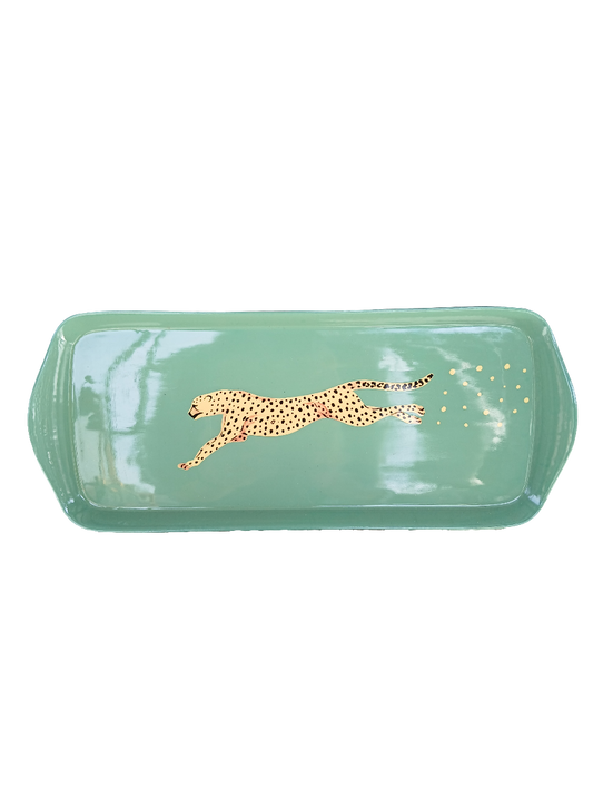 cheetah mug tray s