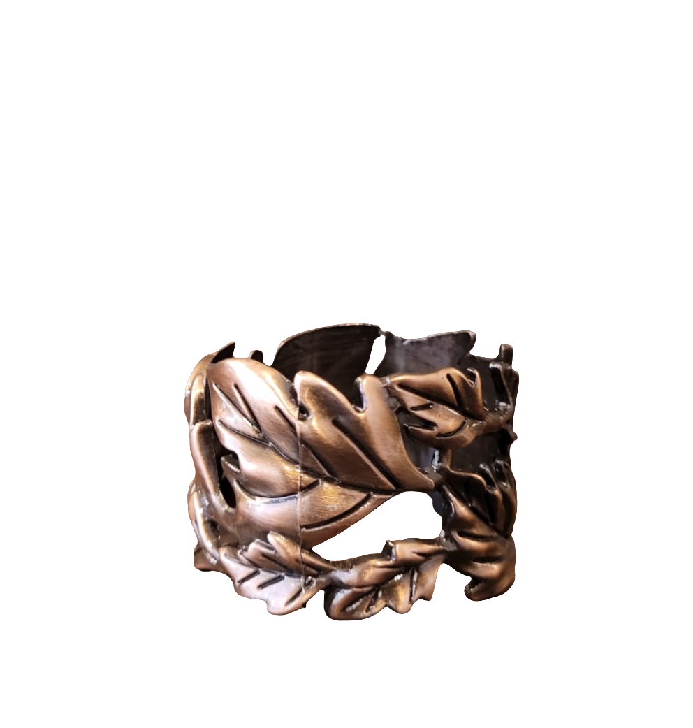 BR AUTUMN LEAF NAPKIN RING BRONZE