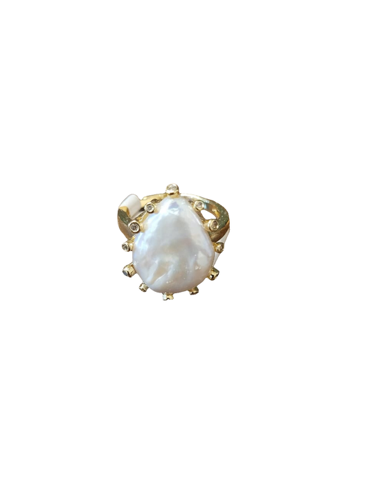 Estones ESR015-Nm Baroque pearl ring