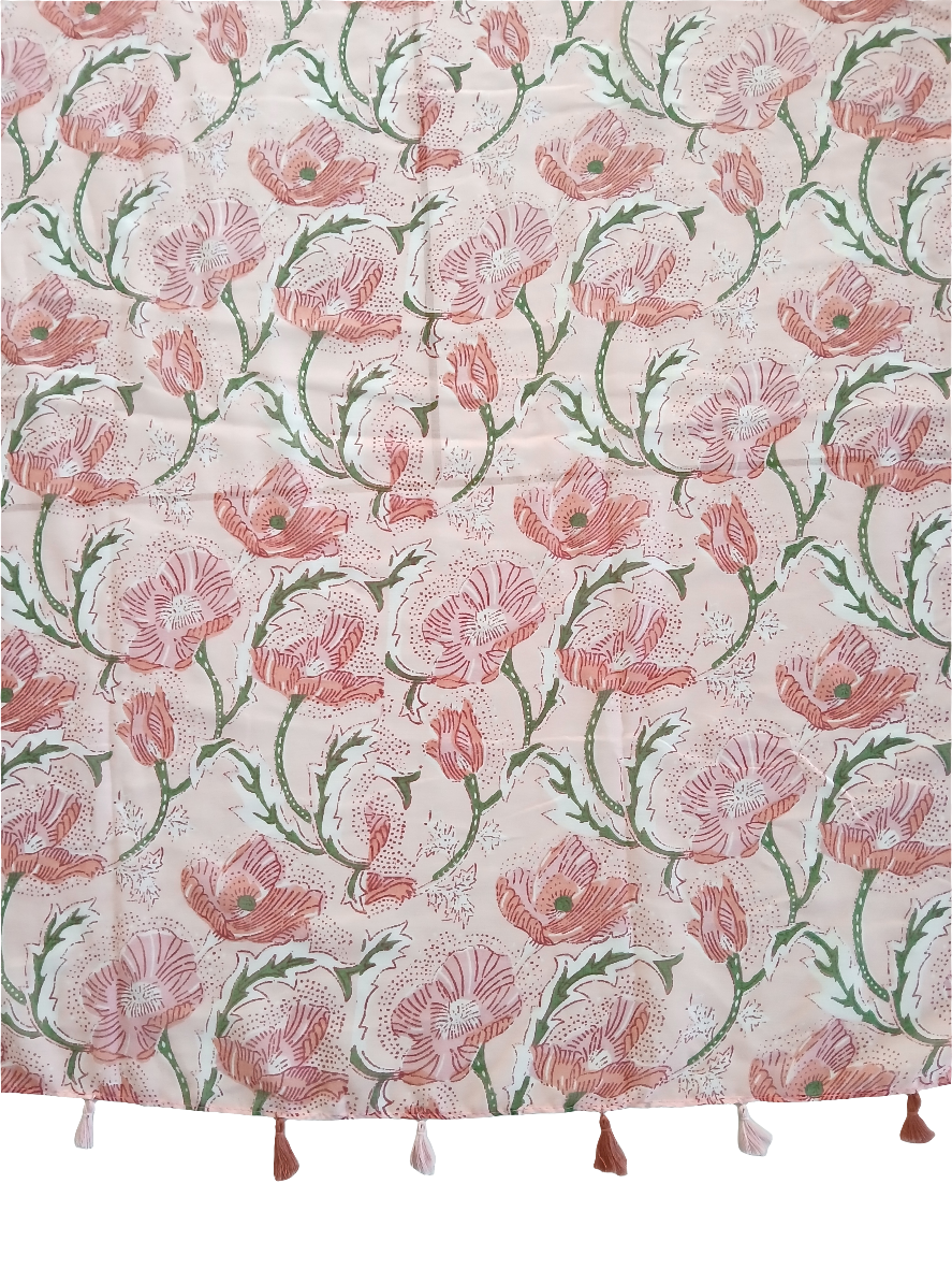 pink peony flower scarf