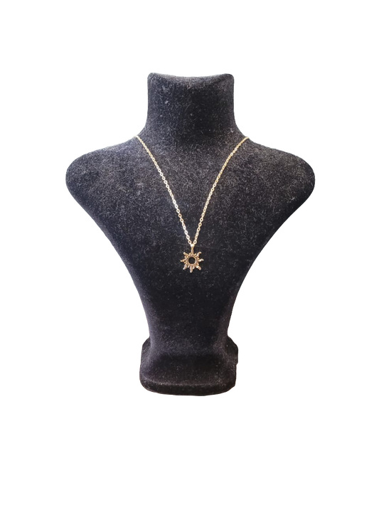 Br Gold sun necklace
