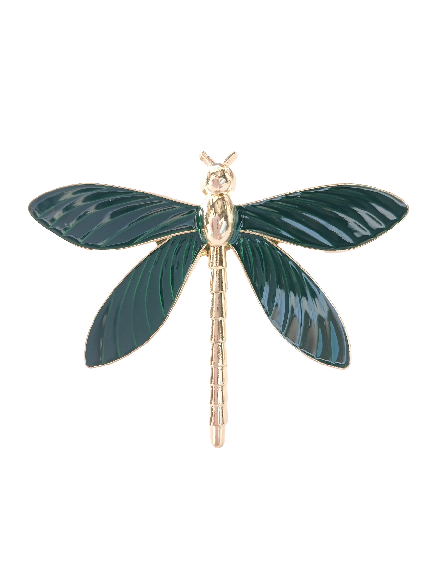 Dragonfly dark green napkin ring