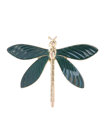 Dragonfly dark green napkin ring