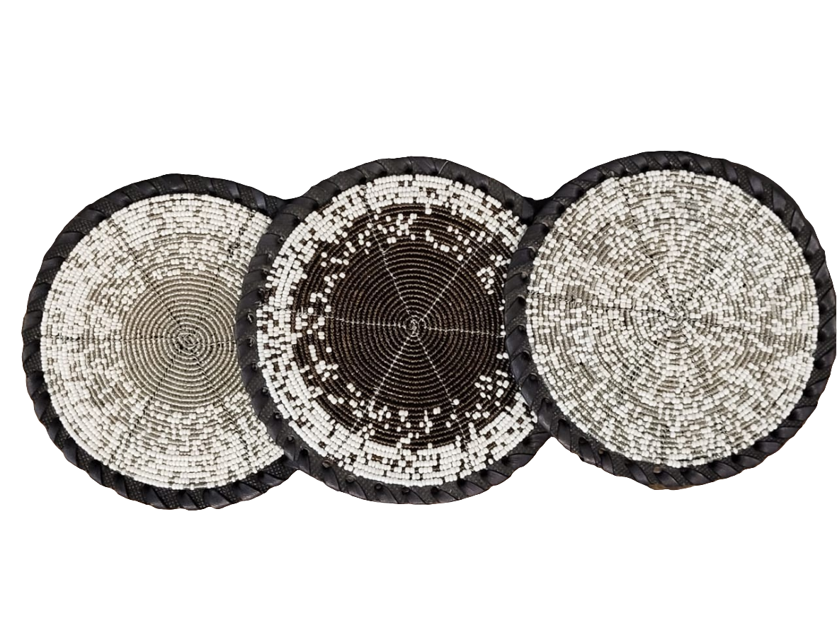 4" BEADED COASTER
