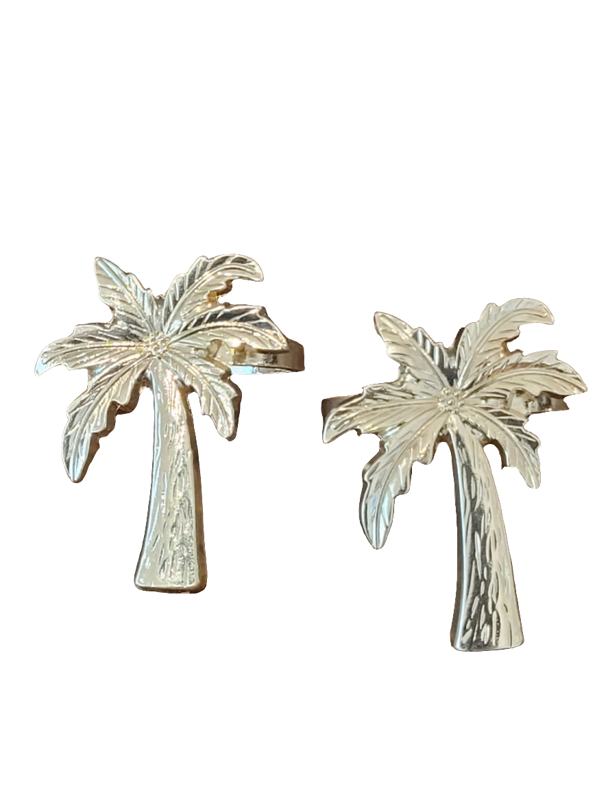 GOLD PALM TREE NAPKIN RING