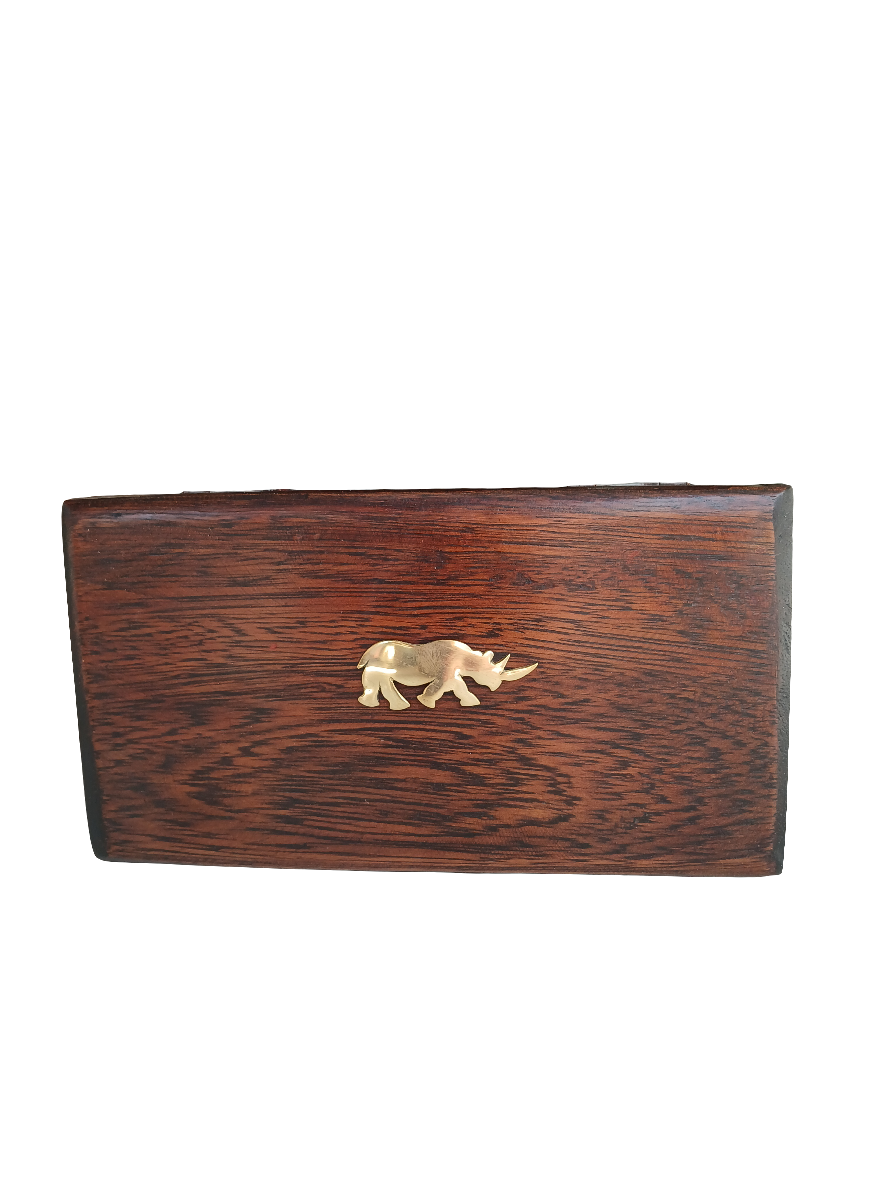 MEDIUM JEWELRY BOX WITH BRASS