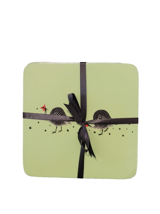Guinea fowl square tablemat set of 4