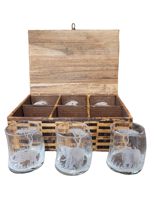 ZULEKHA SET OF 6 PENGUIN GLASSES