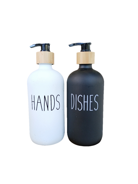 Hands and Dishes jars set of 2