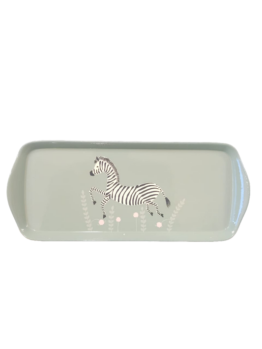 LEAPING ZEBRA MUG TRAY S GREEN