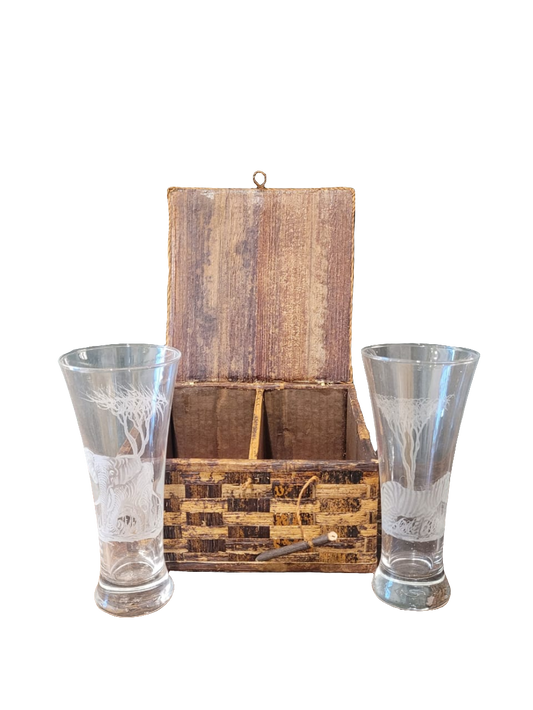 2PC MARTIGUE GLASS
