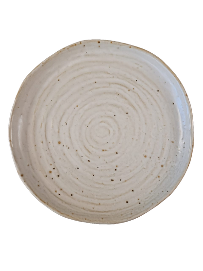Br rustic cream dinner plate