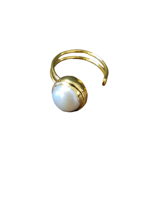 Estones ESR003 Nm Baroque pearl ring in 22kgp