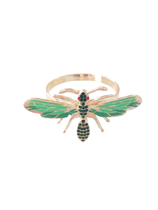 Green Bee napkin ring