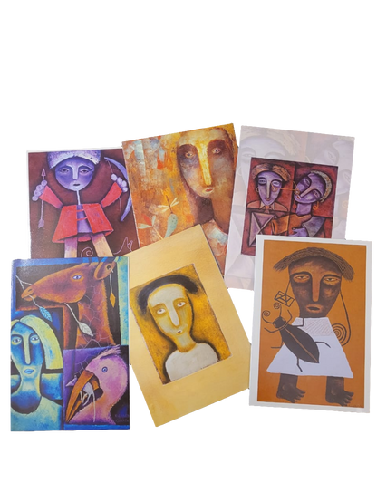 African artwork cards set of 6