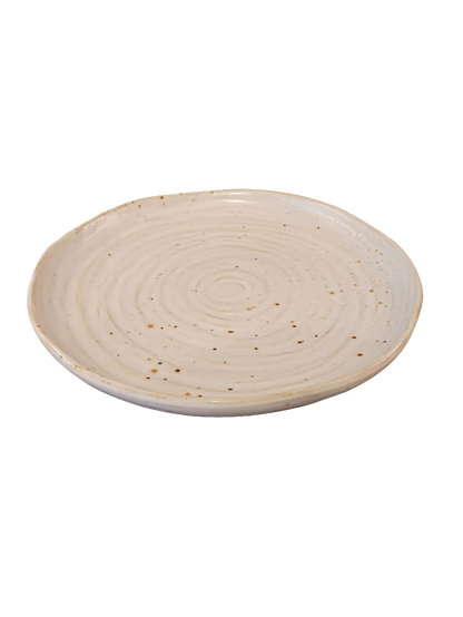 Br rustic cream dinner plate
