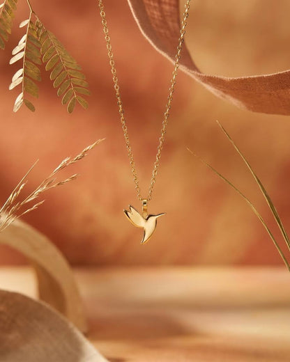 br bird brass necklace