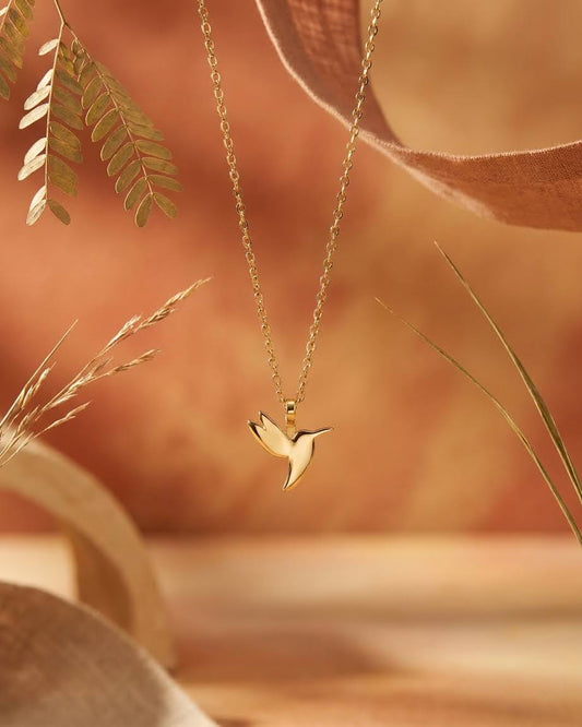 br bird brass necklace