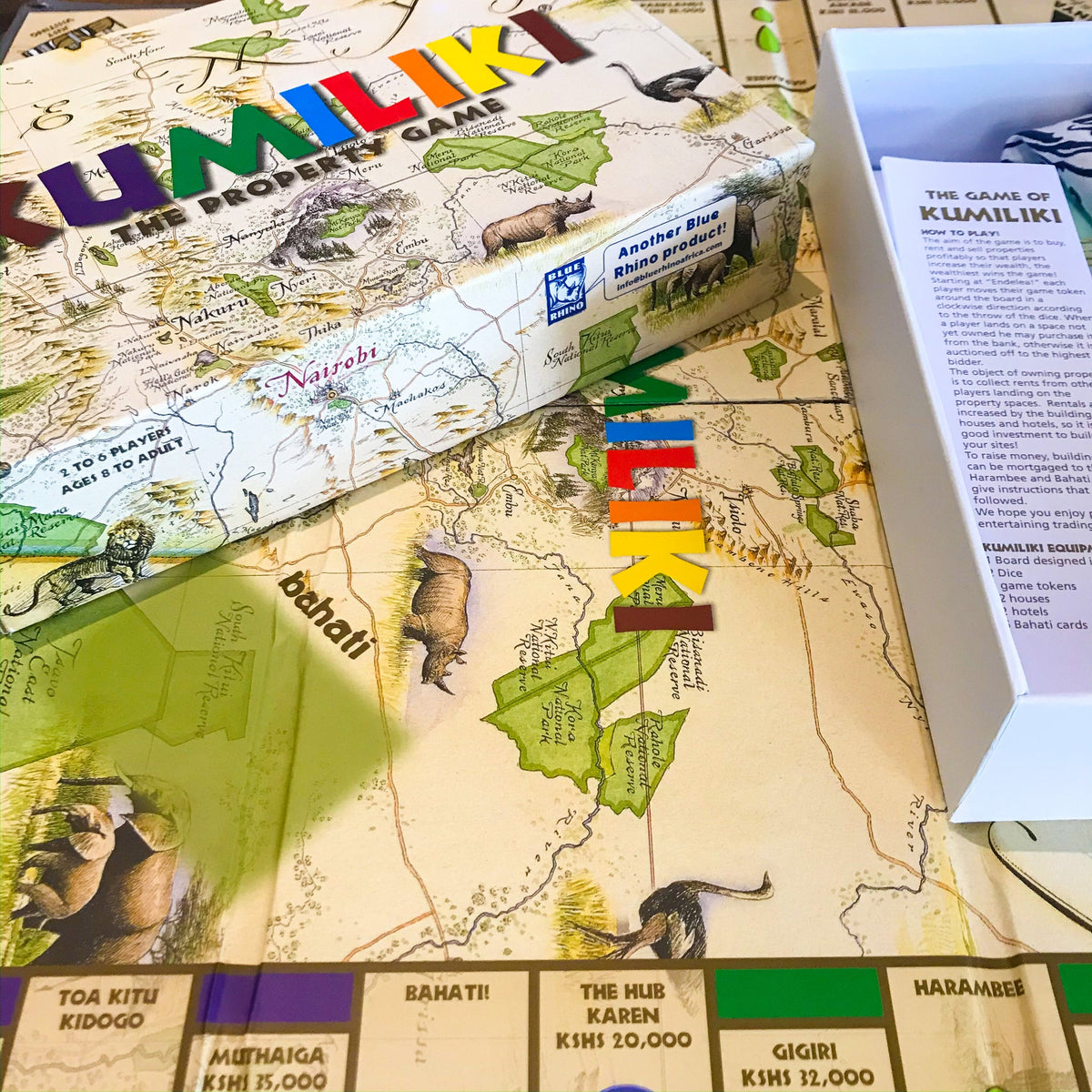 Kumiliki, the Kenyan property board game, wooden edition from Blue Rhino