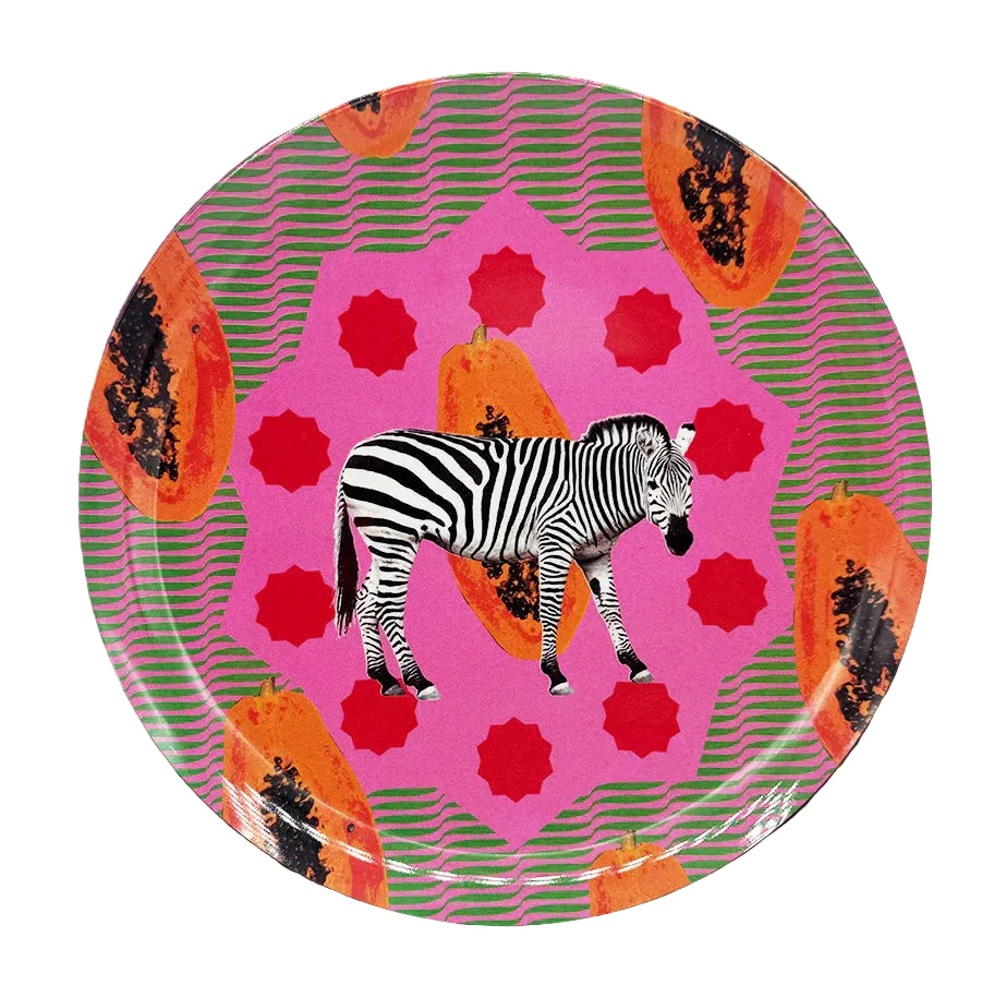 PAPAYA ZEBRA SMALL PLATE